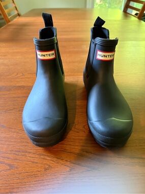 Hunter Chelsea Rain Boots Black